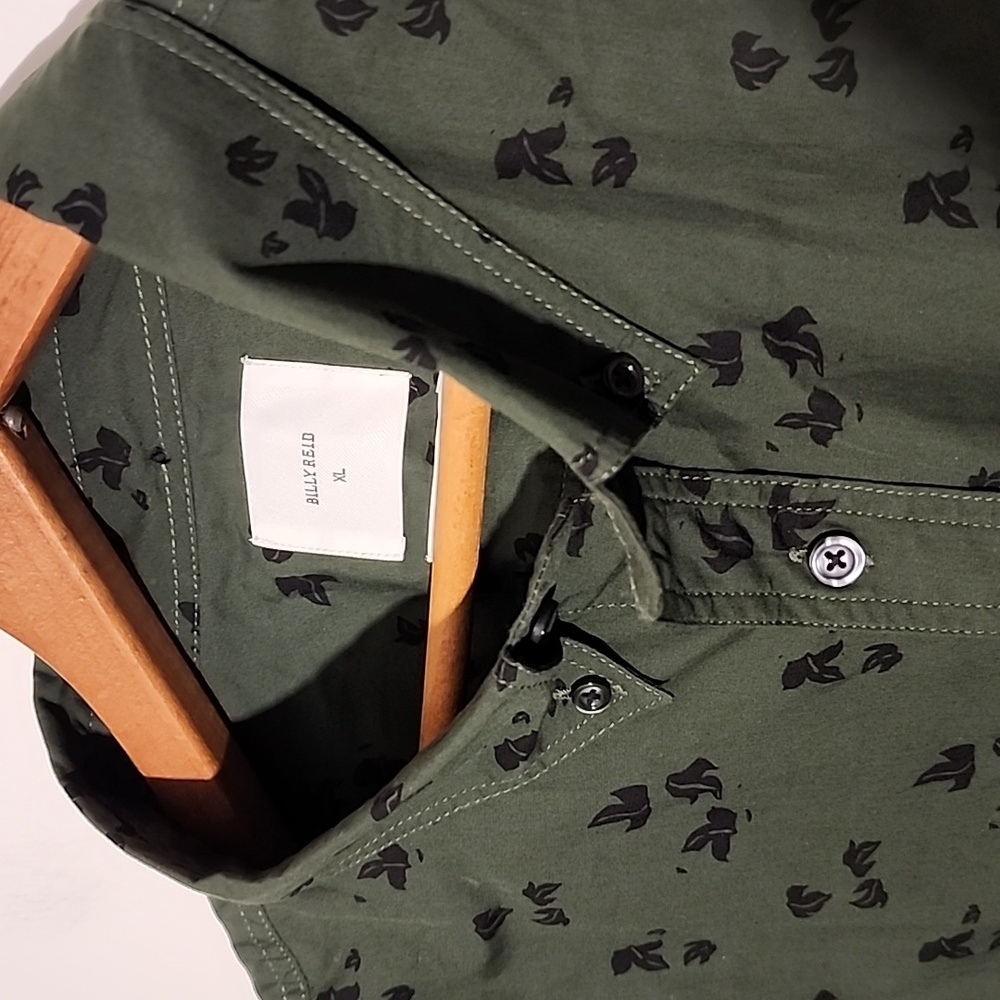 Billy Reid XL Dark Green w Black Designer Clothing Not Designer Prices - Picture 2 of 5